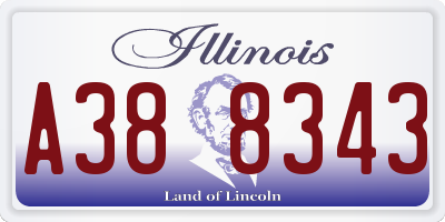 IL license plate A388343