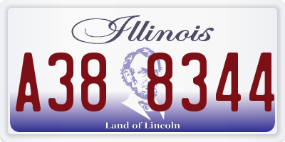 IL license plate A388344