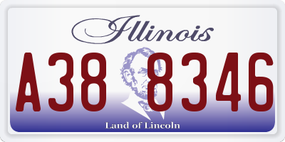 IL license plate A388346