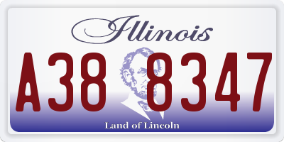 IL license plate A388347