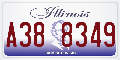 IL license plate A388349