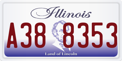 IL license plate A388353