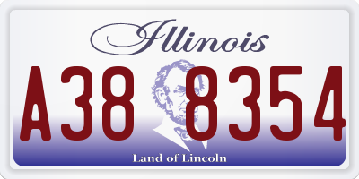 IL license plate A388354