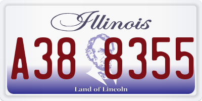 IL license plate A388355