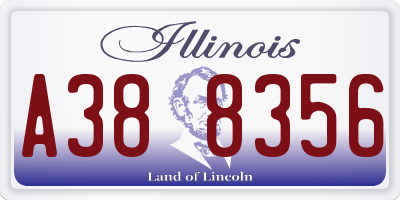 IL license plate A388356