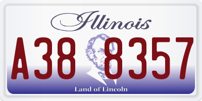 IL license plate A388357
