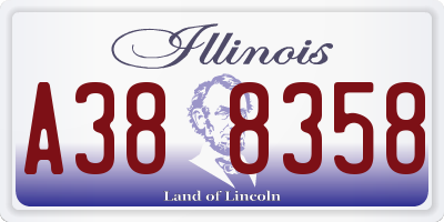 IL license plate A388358