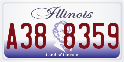 IL license plate A388359