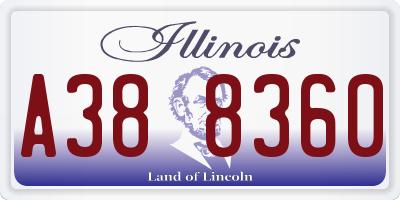 IL license plate A388360