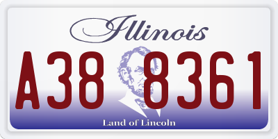 IL license plate A388361