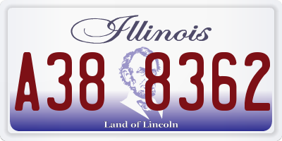 IL license plate A388362