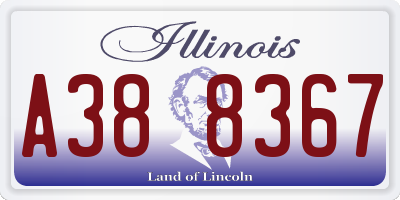 IL license plate A388367