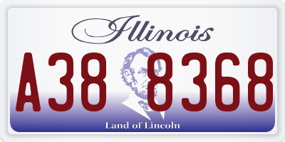 IL license plate A388368