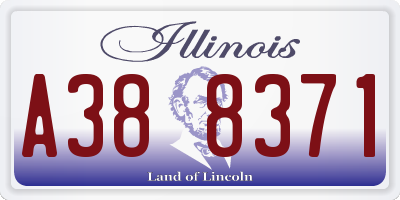 IL license plate A388371