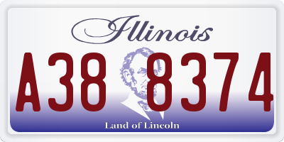 IL license plate A388374