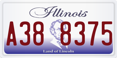 IL license plate A388375