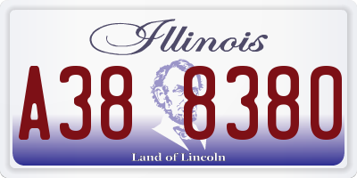 IL license plate A388380