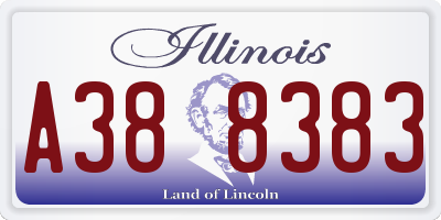 IL license plate A388383