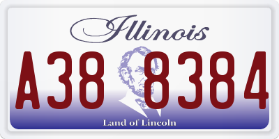 IL license plate A388384