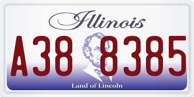 IL license plate A388385