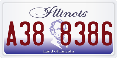 IL license plate A388386