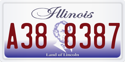IL license plate A388387