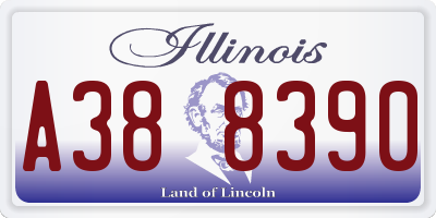 IL license plate A388390