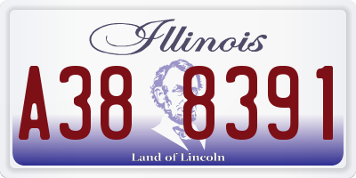 IL license plate A388391