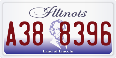 IL license plate A388396