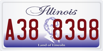 IL license plate A388398