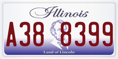 IL license plate A388399