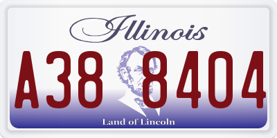 IL license plate A388404
