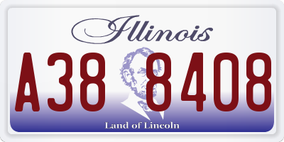 IL license plate A388408