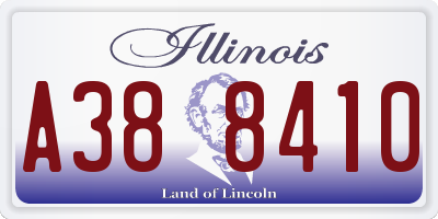 IL license plate A388410