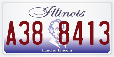 IL license plate A388413