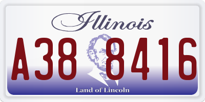 IL license plate A388416