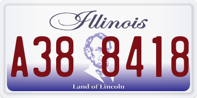 IL license plate A388418