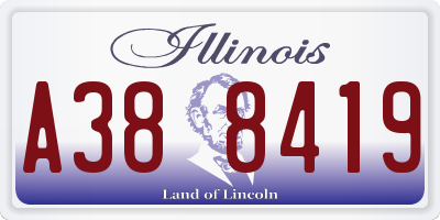 IL license plate A388419