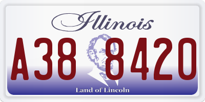 IL license plate A388420