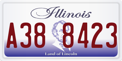 IL license plate A388423