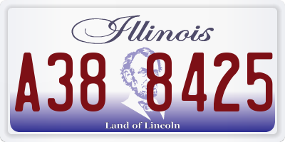 IL license plate A388425