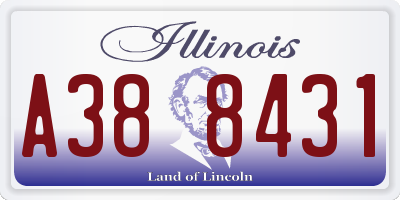IL license plate A388431