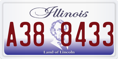 IL license plate A388433