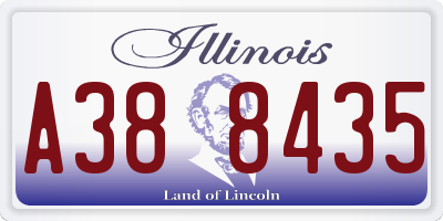 IL license plate A388435
