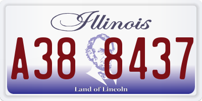 IL license plate A388437
