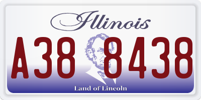 IL license plate A388438