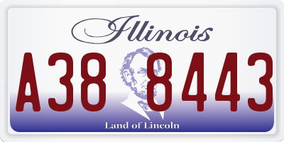 IL license plate A388443