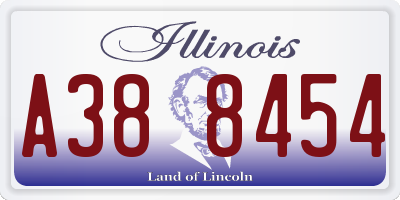 IL license plate A388454