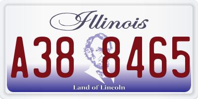 IL license plate A388465