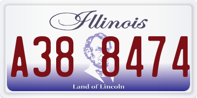 IL license plate A388474